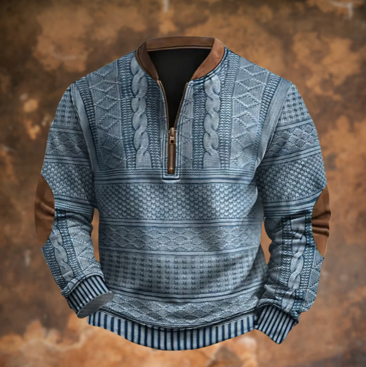 Dimitri™ | Retro-Pullover mit halbem Reißverschluss