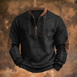 Dimitri™ | Retro-Pullover mit halbem Reißverschluss