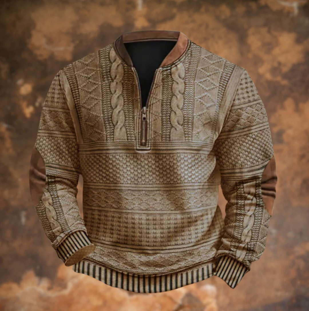 Dimitri™ | Retro-Pullover mit halbem Reißverschluss