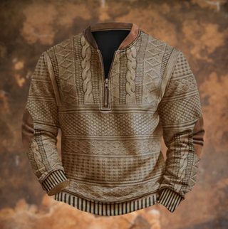 Dimitri™ | Retro-Pullover mit halbem Reißverschluss