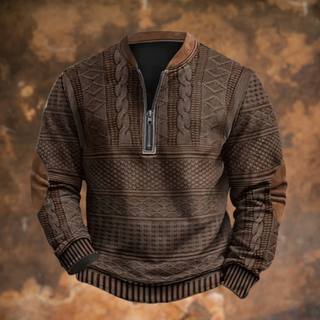 Dimitri™ | Retro-Pullover mit halbem Reißverschluss