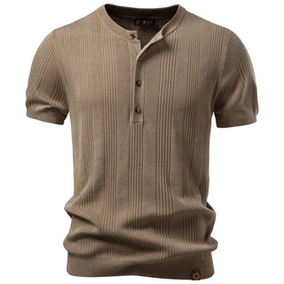 Kron | Geripptes Henley-Polo