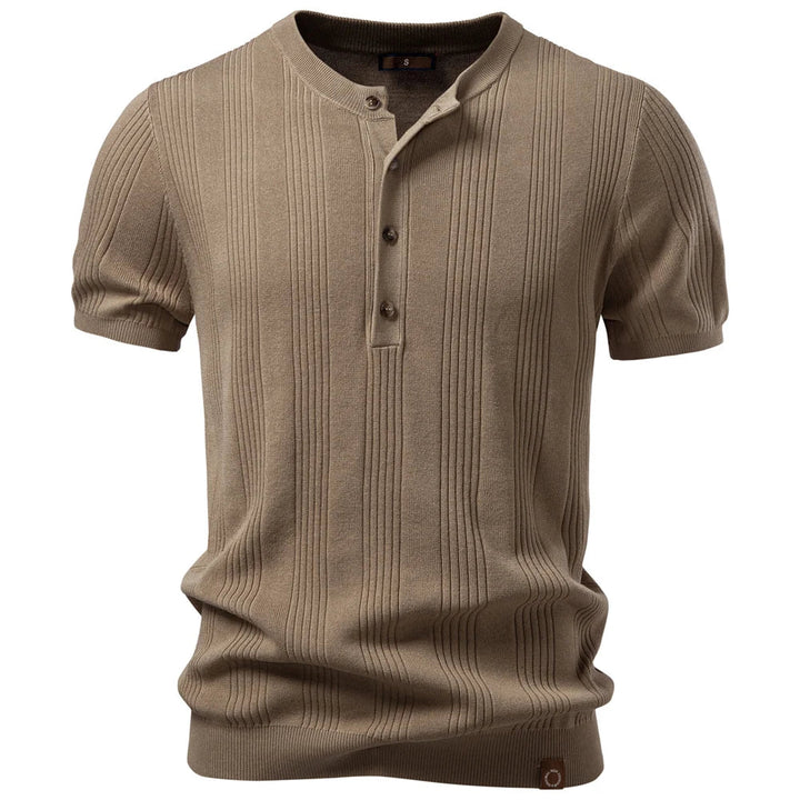 Kron | Geripptes Henley-Polo