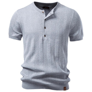 Kron | Geripptes Henley-Polo
