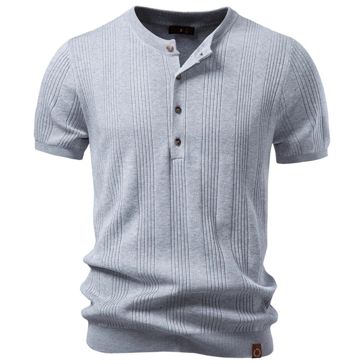 Kron | Geripptes Henley-Polo