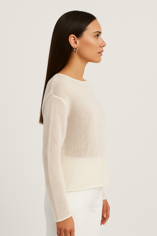 Elodie | Luftiger Boot-Ausschnitt Pullover