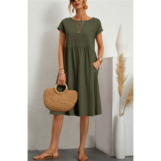 Sommerkleid für Damen, Midi-Länge | Lässig