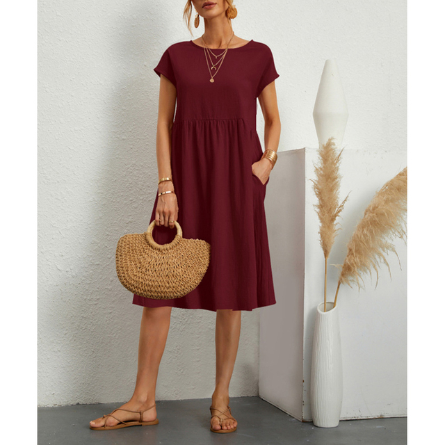 Sommerkleid für Damen, Midi-Länge | Lässig
