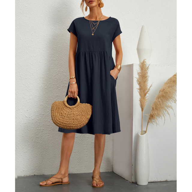 Sommerkleid für Damen, Midi-Länge | Lässig