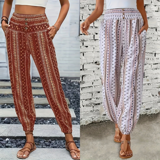 Amelie | Hochsitzende Hose – Boho-Chic für Deine Garderobe