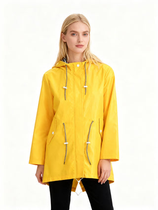 Wetterfester Trenchcoat mit Kapuze I Übergangsjacke