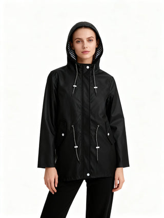 Wetterfester Trenchcoat mit Kapuze I Übergangsjacke