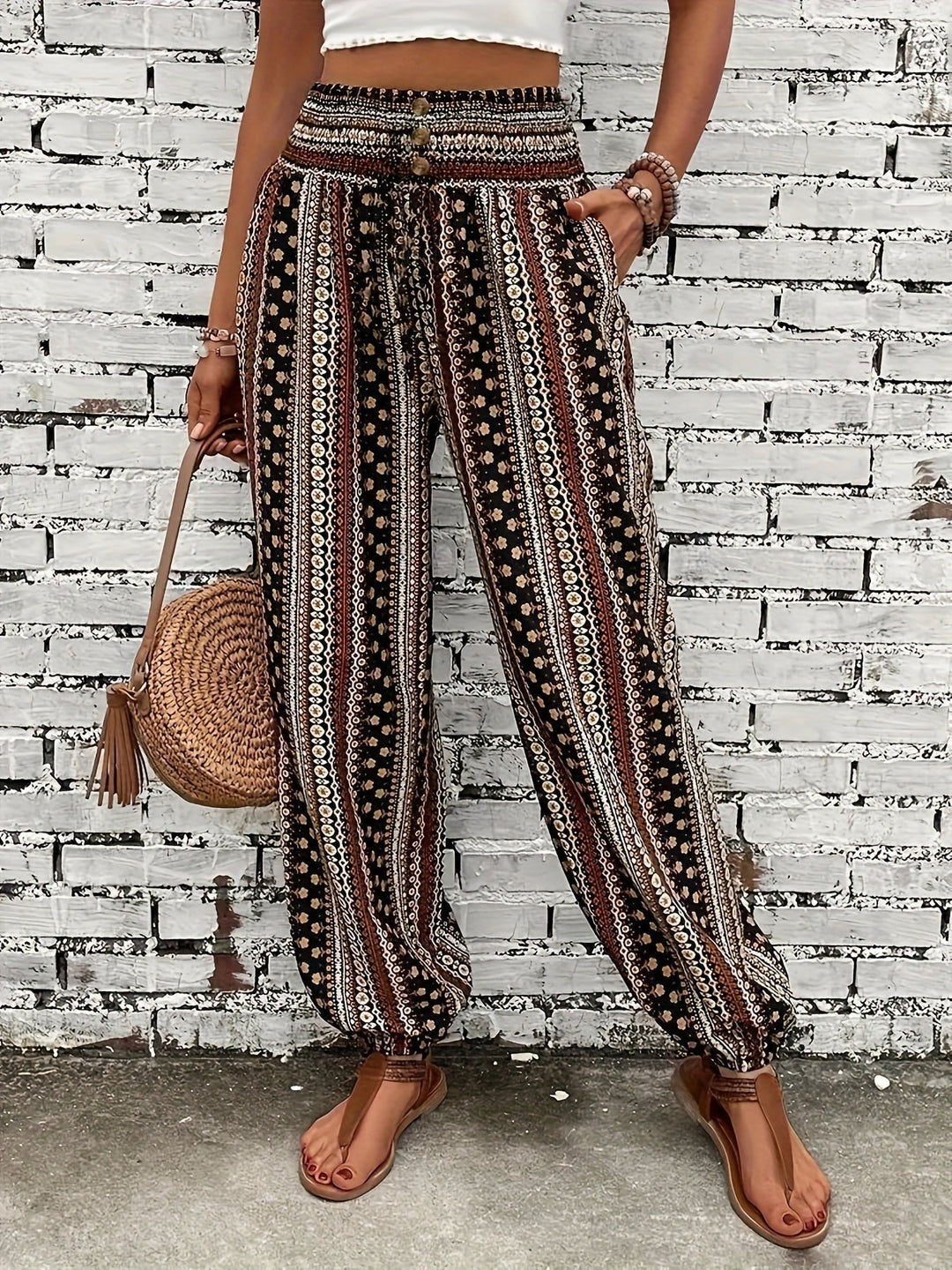 Amelie | Hochsitzende Hose – Boho-Chic für Deine Garderobe