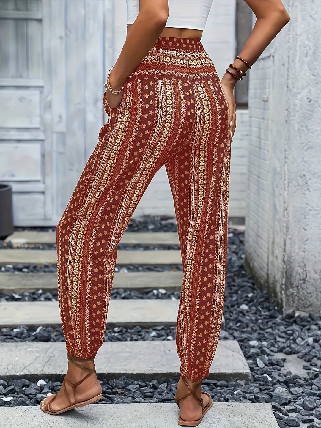 Amelie | Hochsitzende Hose – Boho-Chic für Deine Garderobe