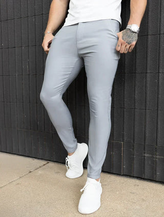 Felix Slim-Fit-Stretchhose für Herren – Hellgrau