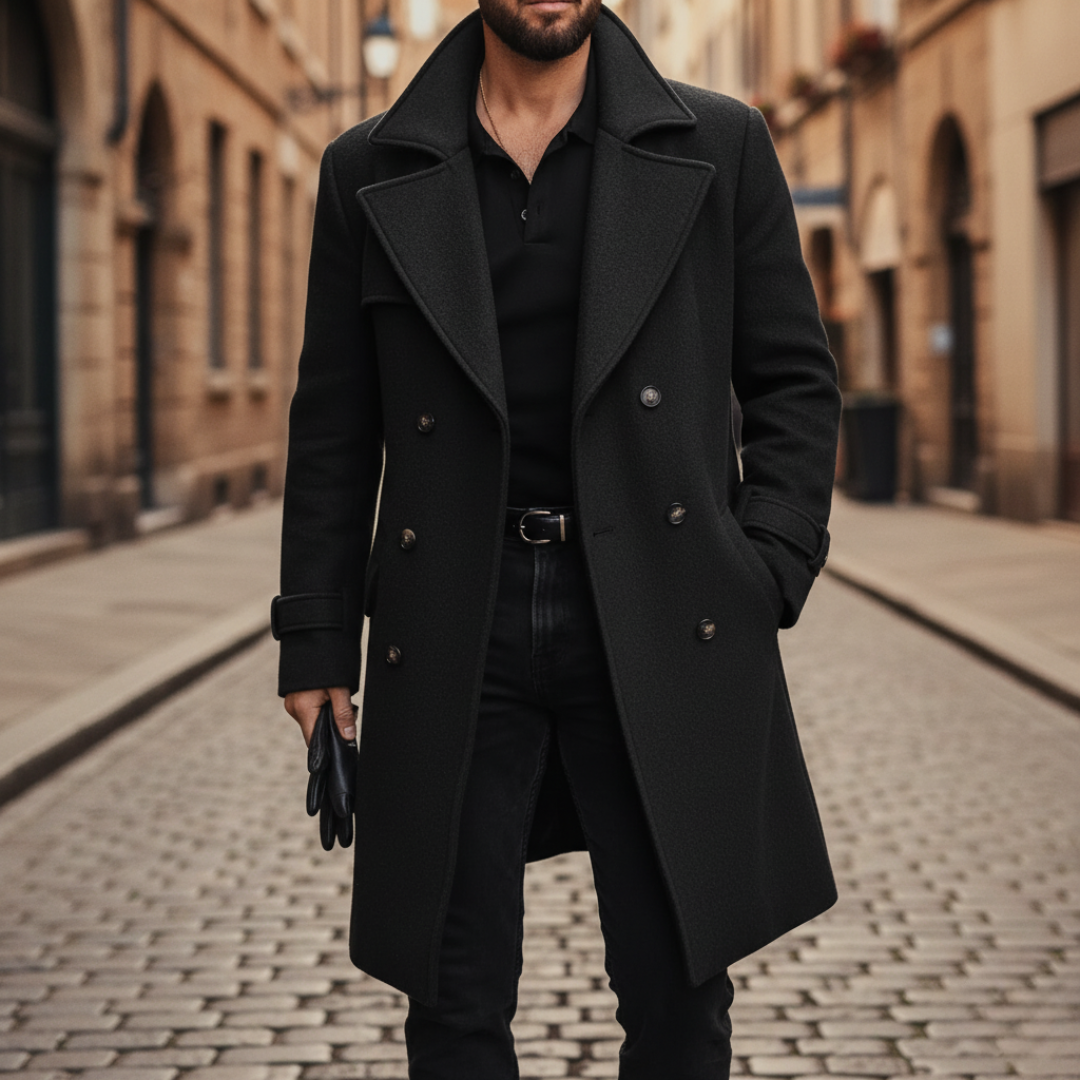 Limited Edition: Klassischer Herrenmantel aus einer luxuriösen Wollmischung