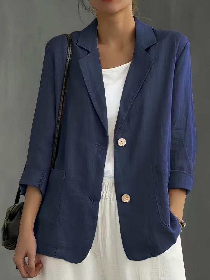 Blazer Damen Elegant &amp; Leicht Kurzarm Jacke