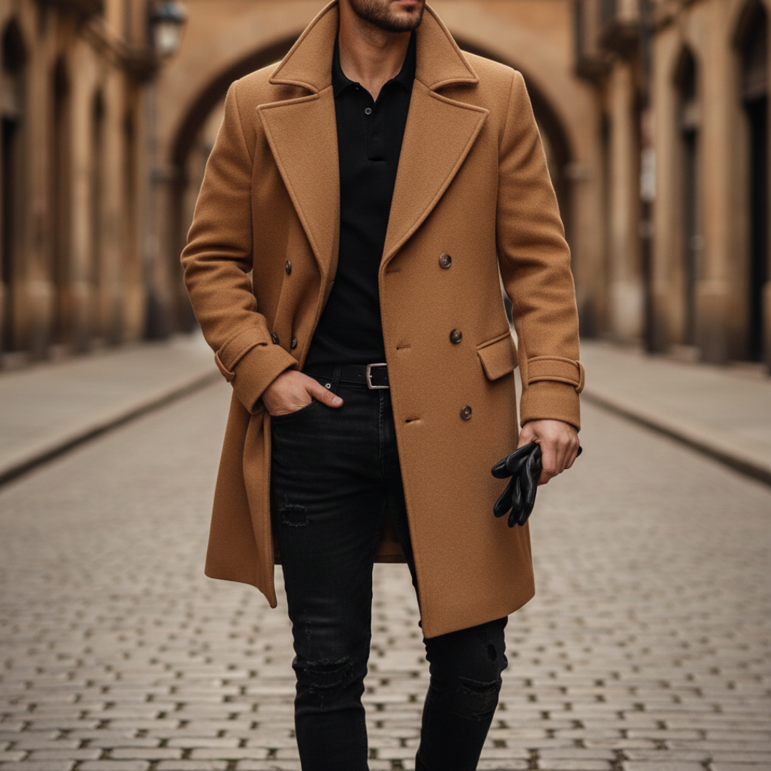 Limited Edition: Klassischer Herrenmantel aus einer luxuriösen Wollmischung