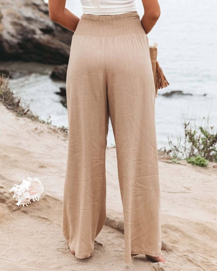 Weite Breite Stoffhose Damen Locker Casual Frühling &amp; Sommer