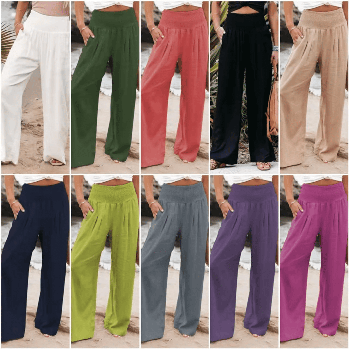 Weite Breite Stoffhose Damen Locker Casual Frühling &amp; Sommer