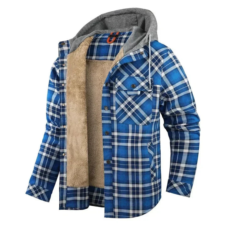 Fabrizio | Leichte Karojacke mit Kapuze