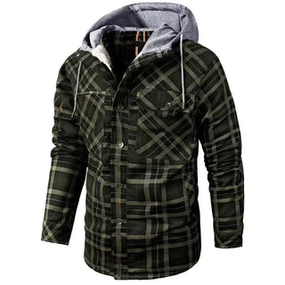 Fabrizio | Leichte Karojacke mit Kapuze