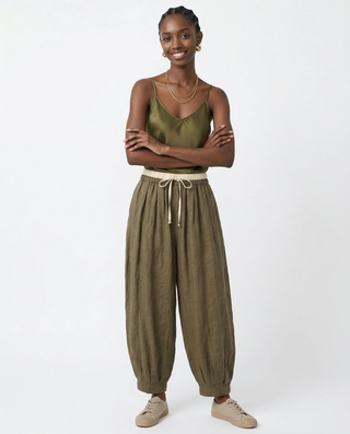 Damen Stoffhose Relaxed Fit Freizeit Sommer