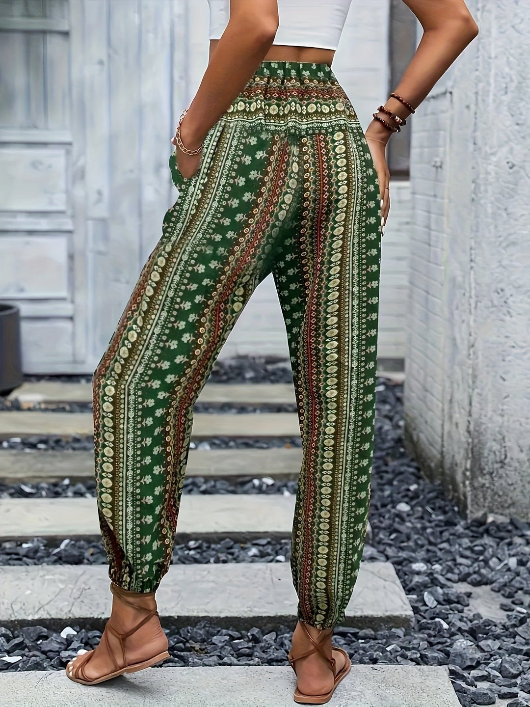 Amelie | Hochsitzende Hose – Boho-Chic für Deine Garderobe