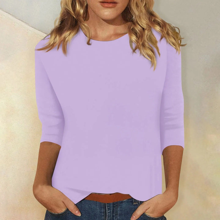 DARIELA | Damen Langarmshirt mit Rundhals