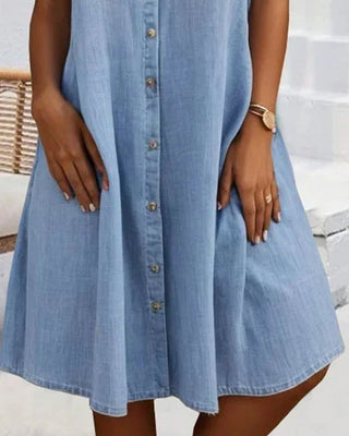 Leichtes Denim-Kleid für Damen im lässigen, eleganten Stil