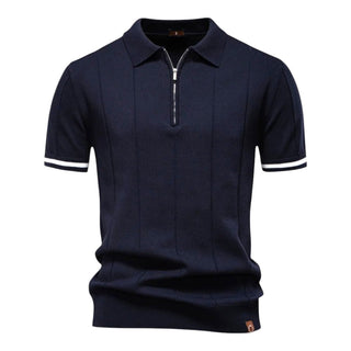 Tobias | Vertikal gestricktes Polohemd