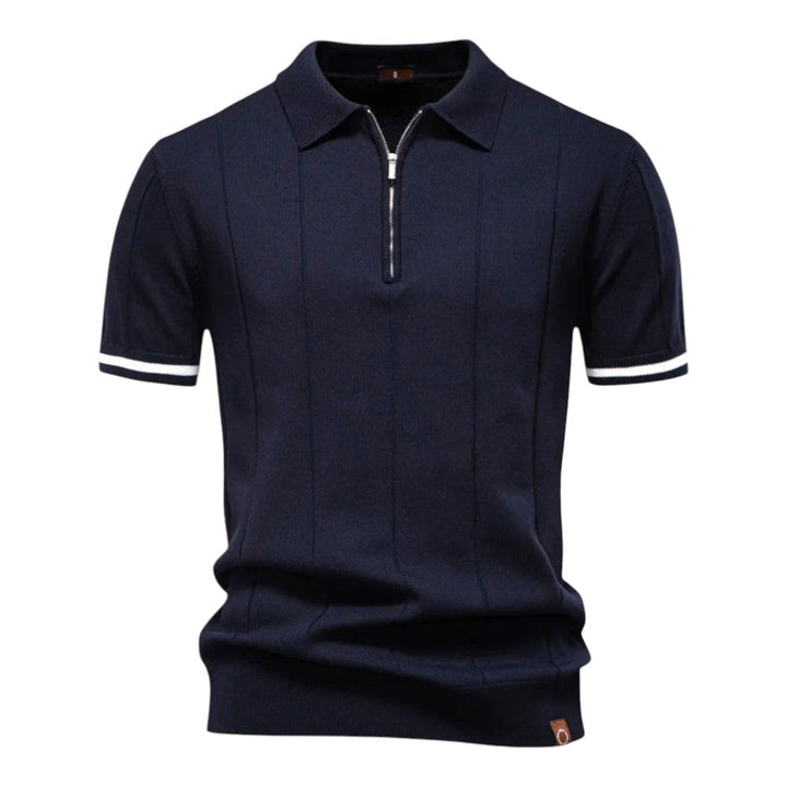 Tobias | Vertikal gestricktes Polohemd