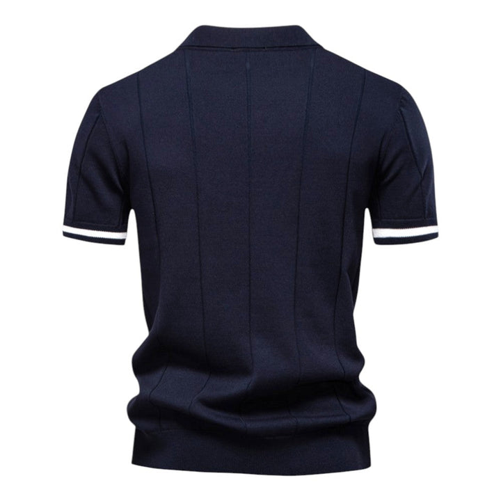 Tobias | Vertikal gestricktes Polohemd