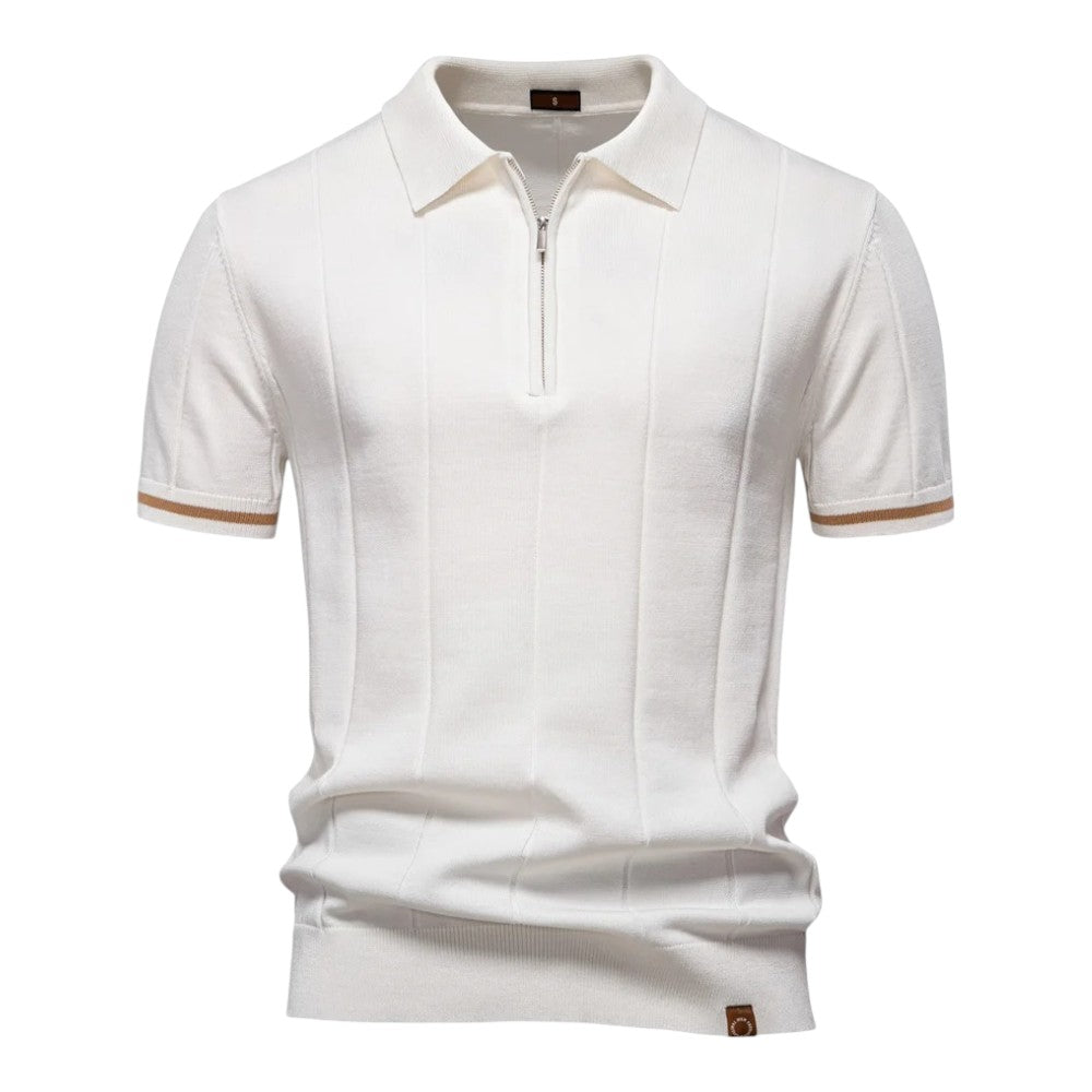 Tobias | Vertikal gestricktes Polohemd