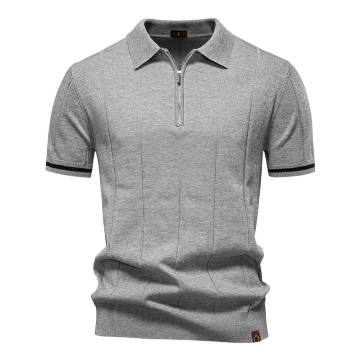 Tobias | Vertikal gestricktes Polohemd