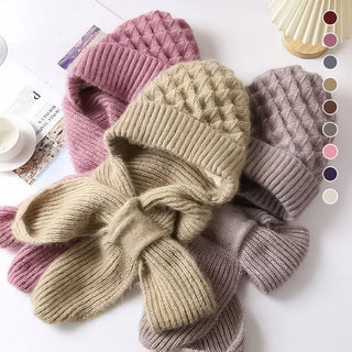 Amarielle | Warmes Winter-Set mit Mütze, Schal und Ohrenschutz
