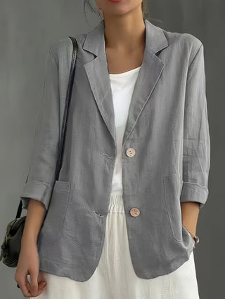 Blazer Damen Elegant &amp; Leicht Kurzarm Jacke