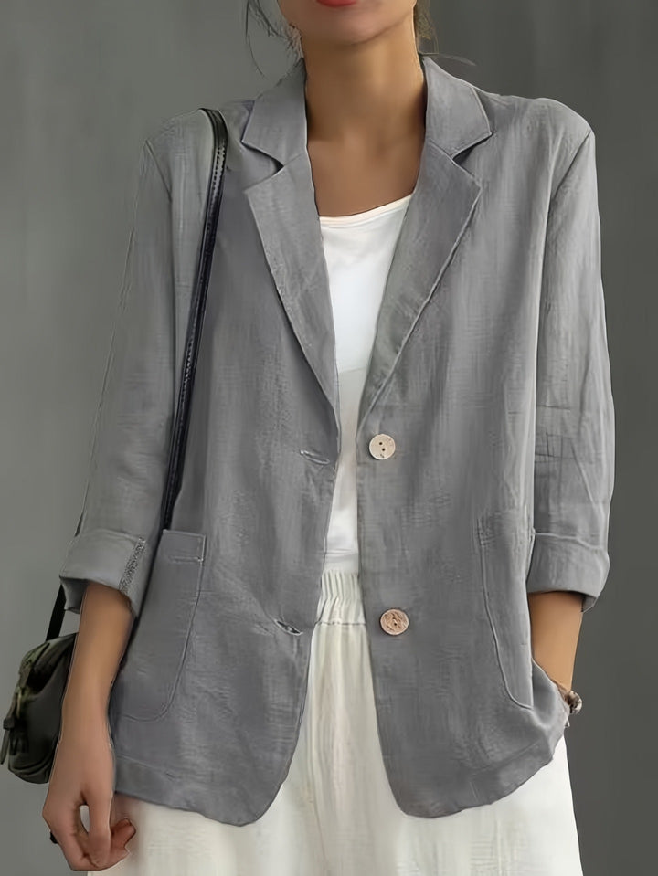 Blazer Damen Elegant &amp; Leicht Kurzarm Jacke