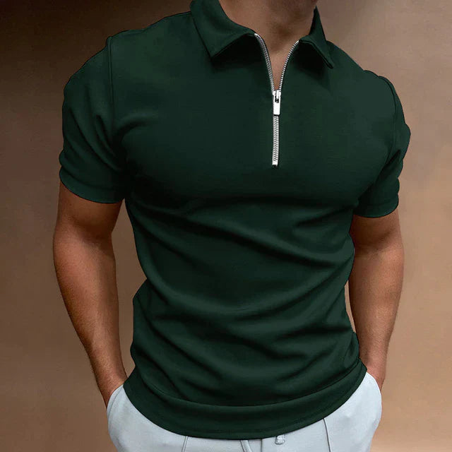 Herren Polo-Shirt mit Kurzarm | Reißverschluss