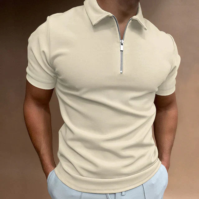 Herren Polo-Shirt mit Kurzarm | Reißverschluss