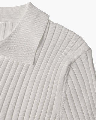 Herren Geripptes Polo-Shirt | Kurzarm