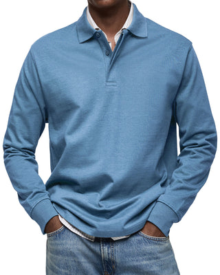Herren Polo-Shirt mit Knopfleiste | Lange Ärmel