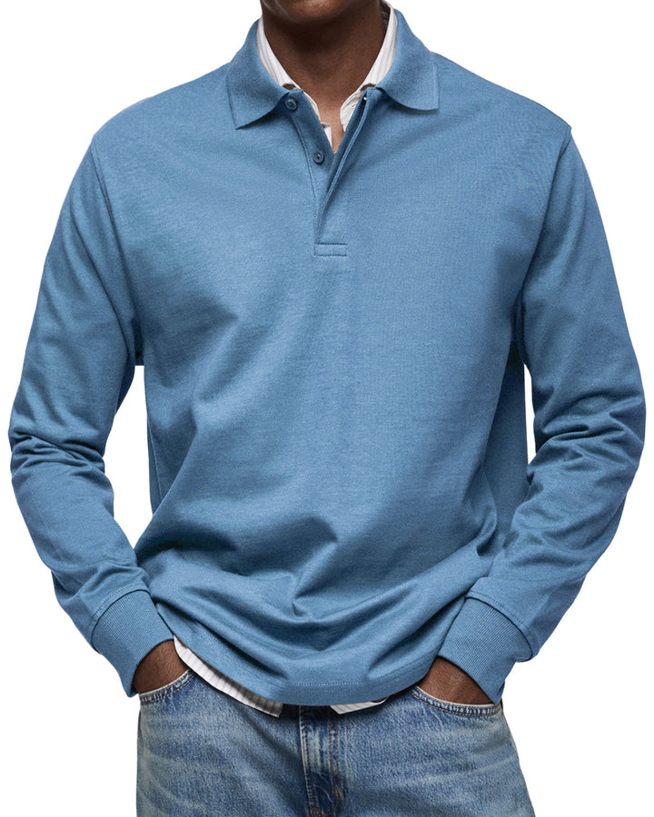 Herren Polo-Shirt mit Knopfleiste | Lange Ärmel