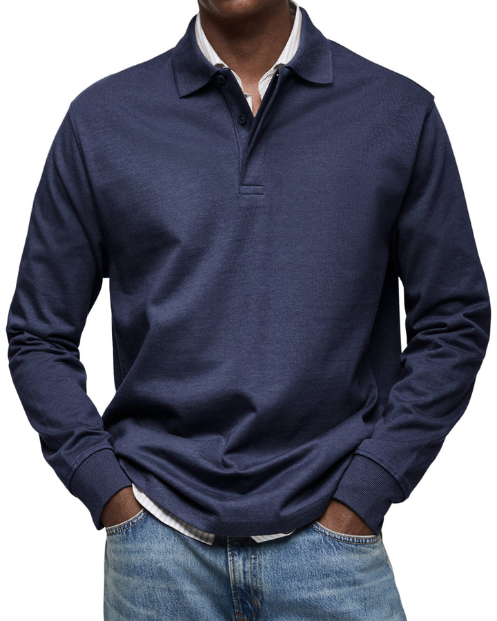 Herren Polo-Shirt mit Knopfleiste | Lange Ärmel