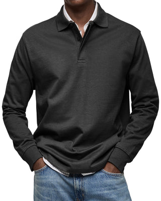 Herren Polo-Shirt mit Knopfleiste | Lange Ärmel