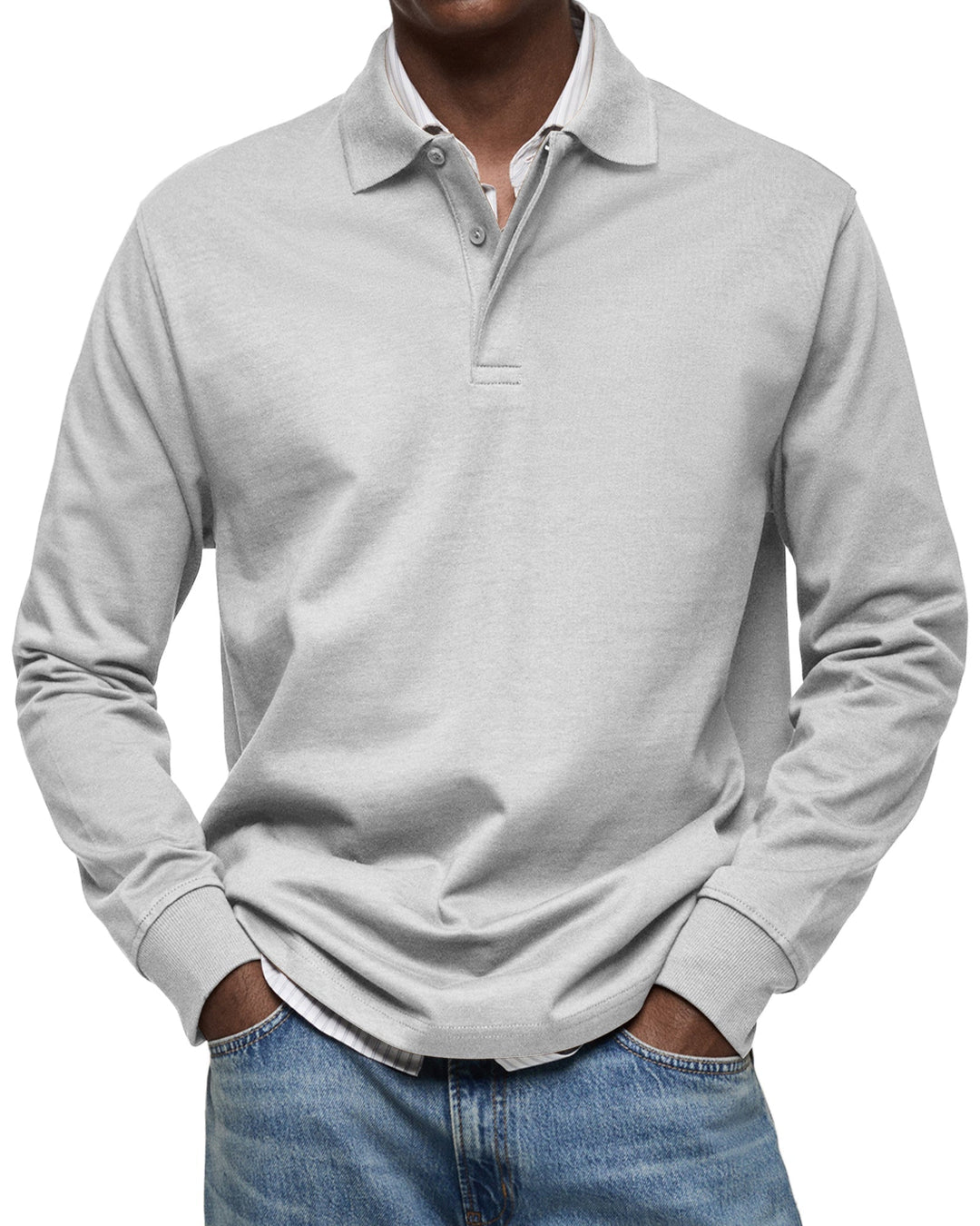 Herren Polo-Shirt mit Knopfleiste | Lange Ärmel