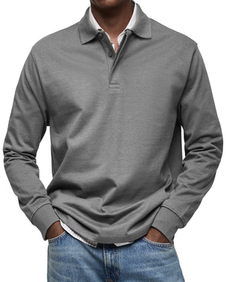 Herren Polo-Shirt mit Knopfleiste | Lange Ärmel