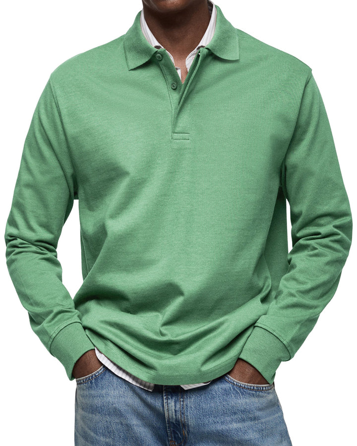 Herren Polo-Shirt mit Knopfleiste | Lange Ärmel