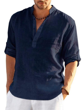 Herren Sommer Henley Shirt | Langarm