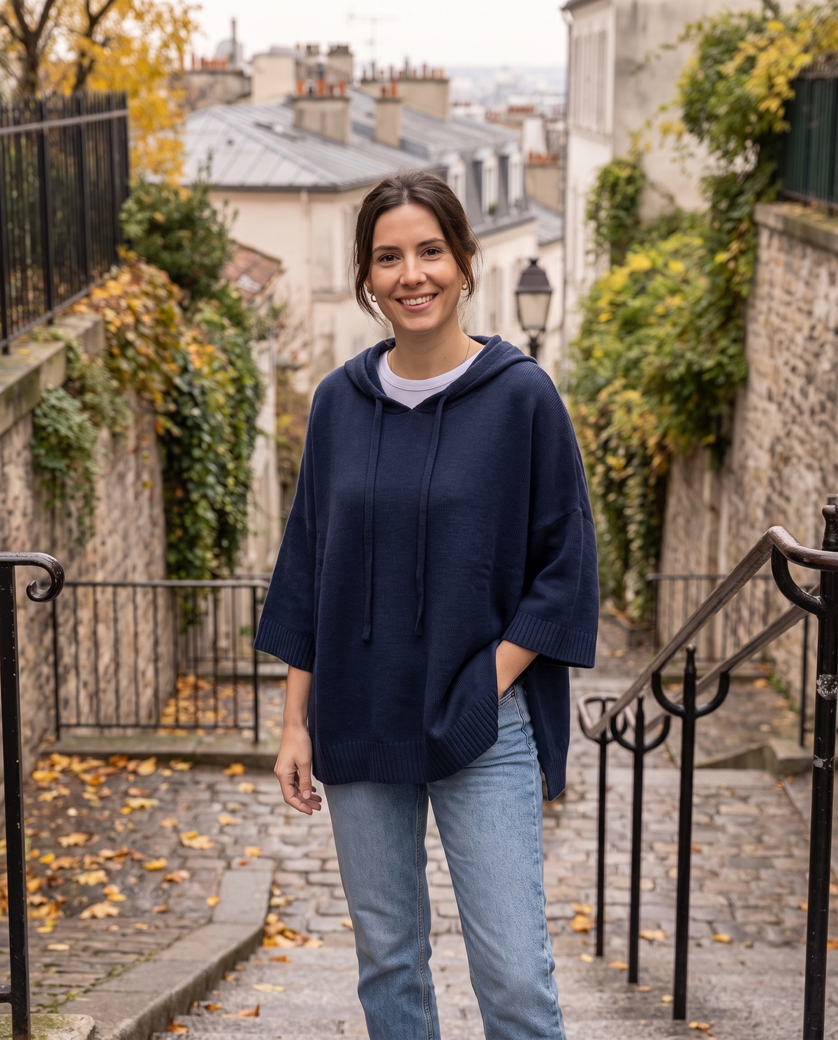 Louise | Oversize-Kapuzenpullover aus Strick